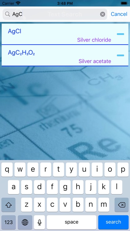 Name the chemical formulas