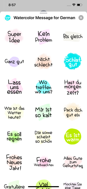 Watercolor Message for German(圖3)-速報App