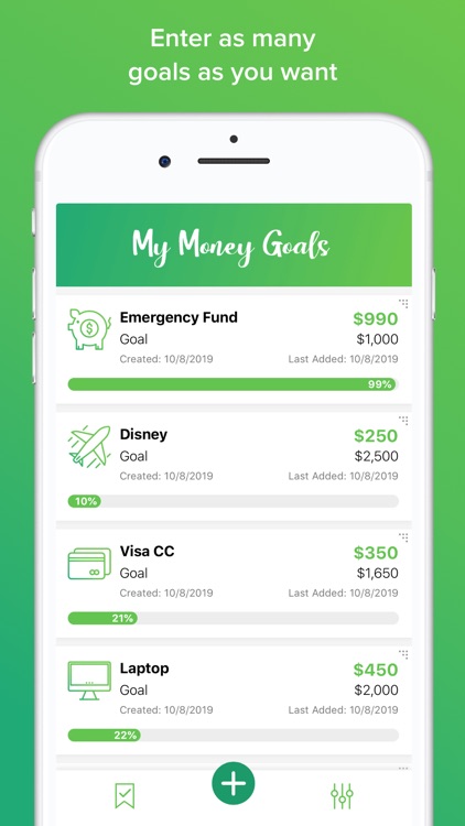 My Money Goals: Track Finances