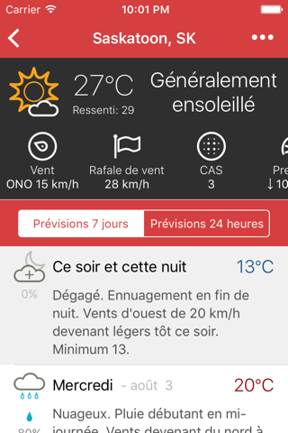 Météo - Canadian Weather screenshot 2