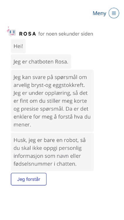 Rosa chatbot