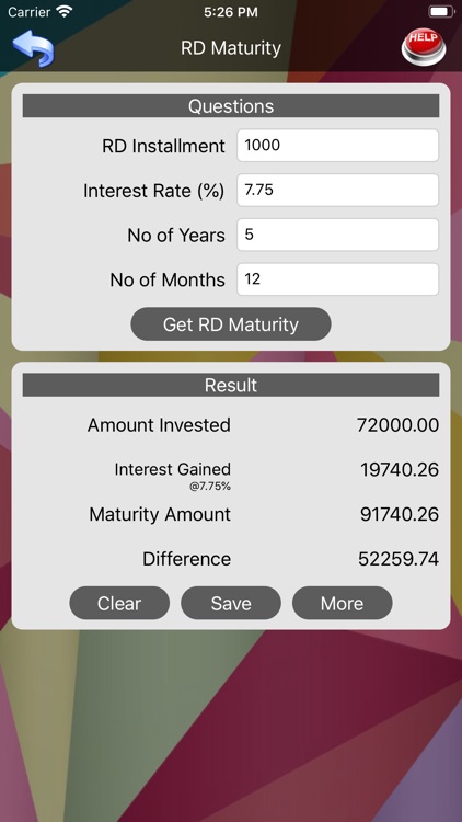 FD and RD Interest Calculator