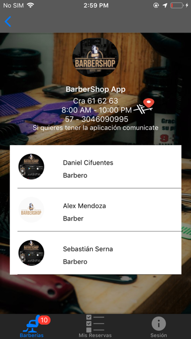 Barbershop App screenshot 2