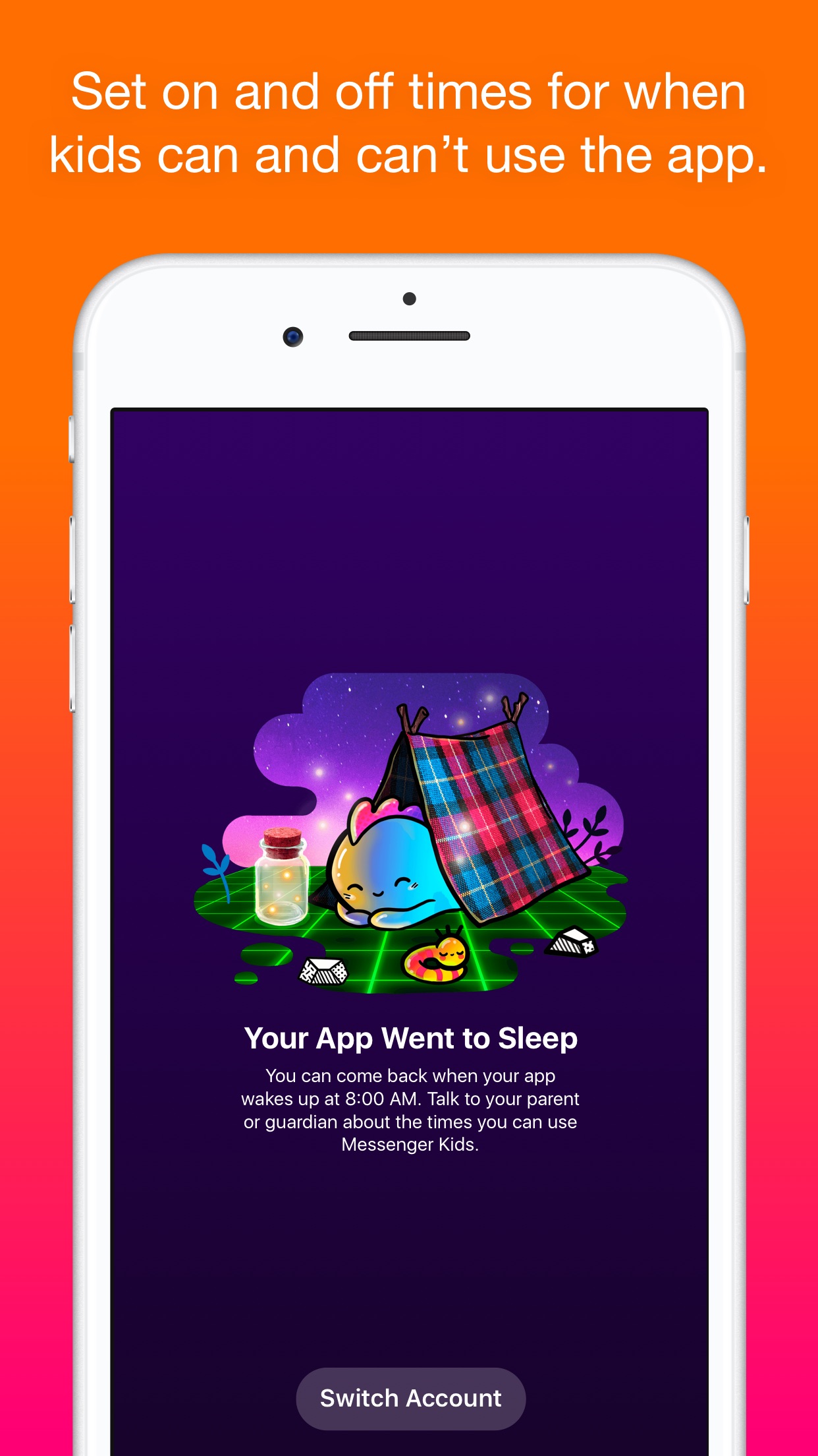 Screenshot do app Messenger Kids
