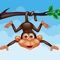 Monkey Adventure - run game its a Simple game, nice graphic, funny monsters and sound, classical controller, very funny and very interesting, you can help him slide, jump, fire, attack