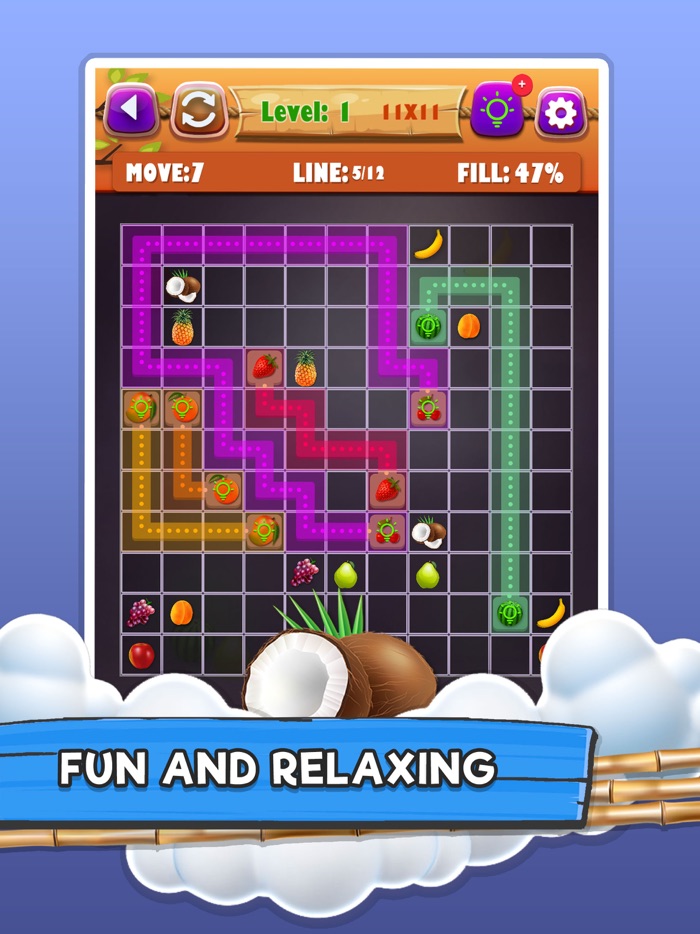 Fruit Puzzle Ninja Line Link