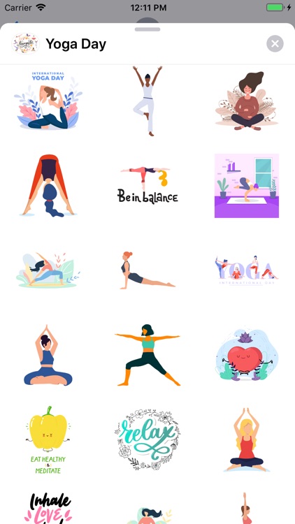 International Yoga Day Sticker