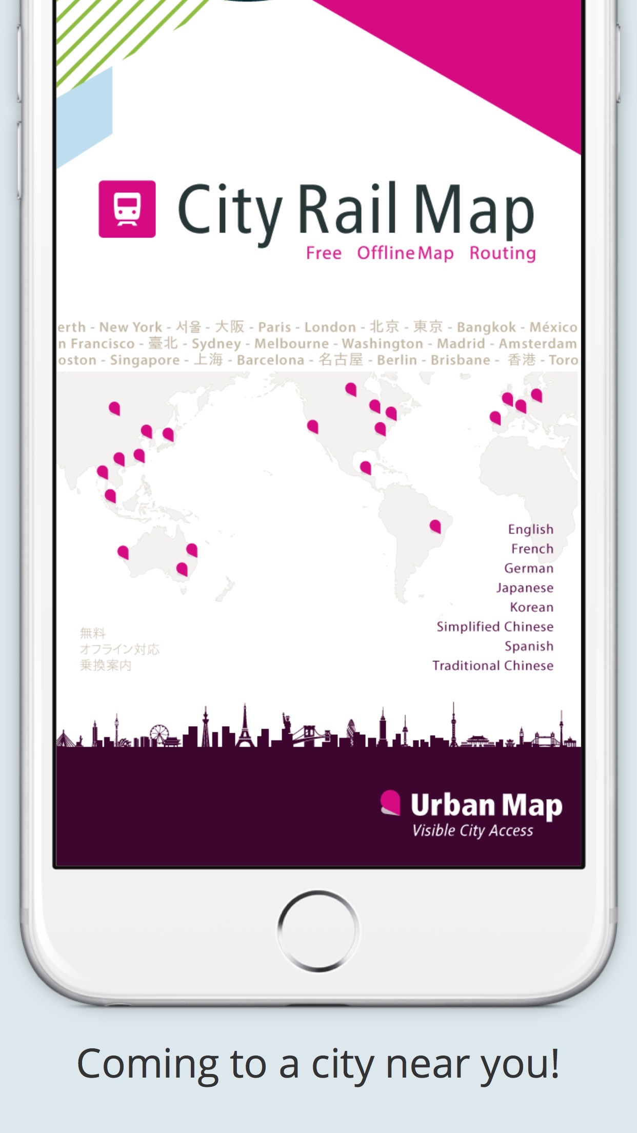 Screenshot do app City Rail Map - Travel Offline