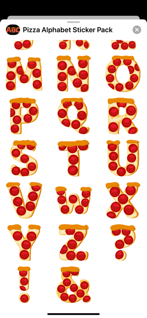 Pizza Alphabet Sticker Pack(圖3)-速報App