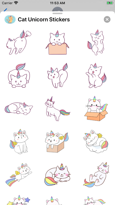 Cat Unicorn Stickers screenshot 3