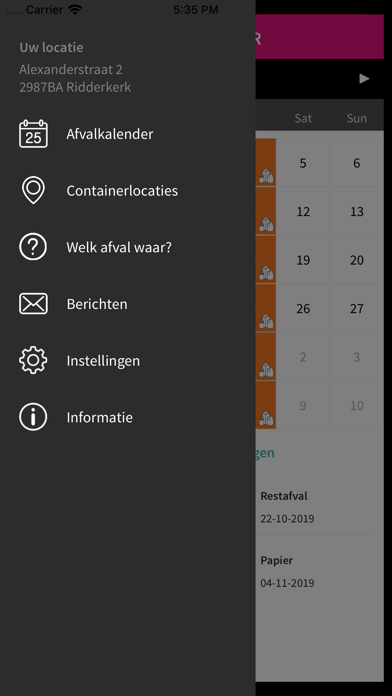 BAR afval-app screenshot 3