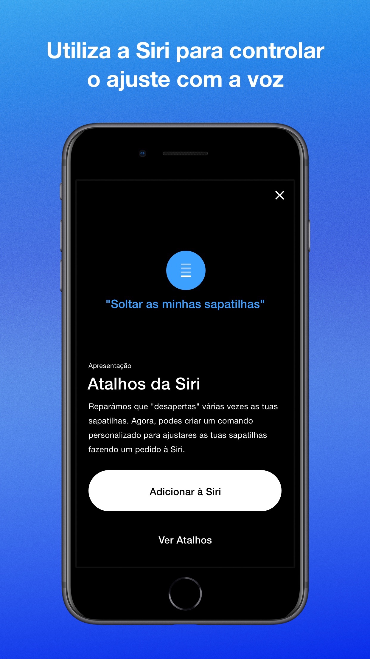 Screenshot do app Nike Adapt