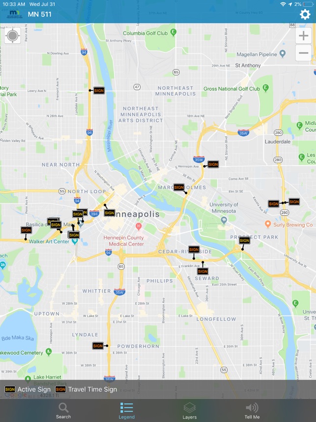 Mn 511 Winter Road Conditions Map Minnesota 511 On The App Store