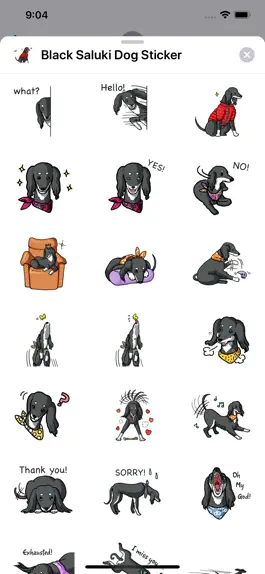 Game screenshot Black Saluki Dog Sticker mod apk