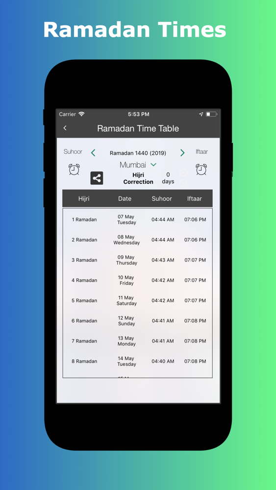 Islamic Calendar Ramadan App for iPhone Free Download Islamic