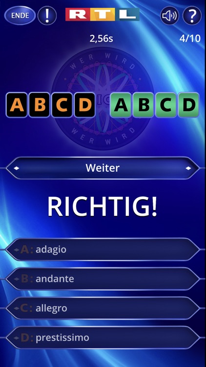 Wer wird Millionär? Training