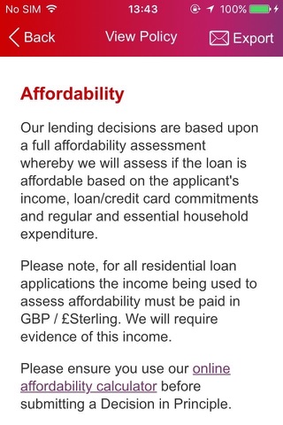 Virgin Money Lending Policy screenshot 4