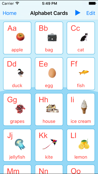 English Alphabet Cards Screenshots