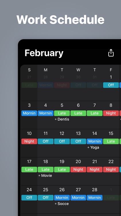 Supershift - Shift Calendar