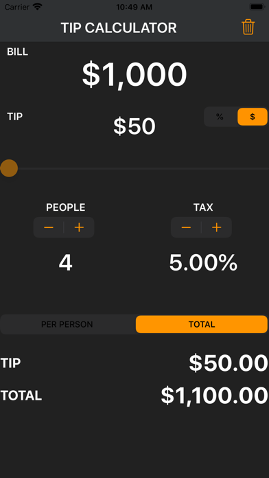 Tip Share % -Simple Calculator screenshot 4
