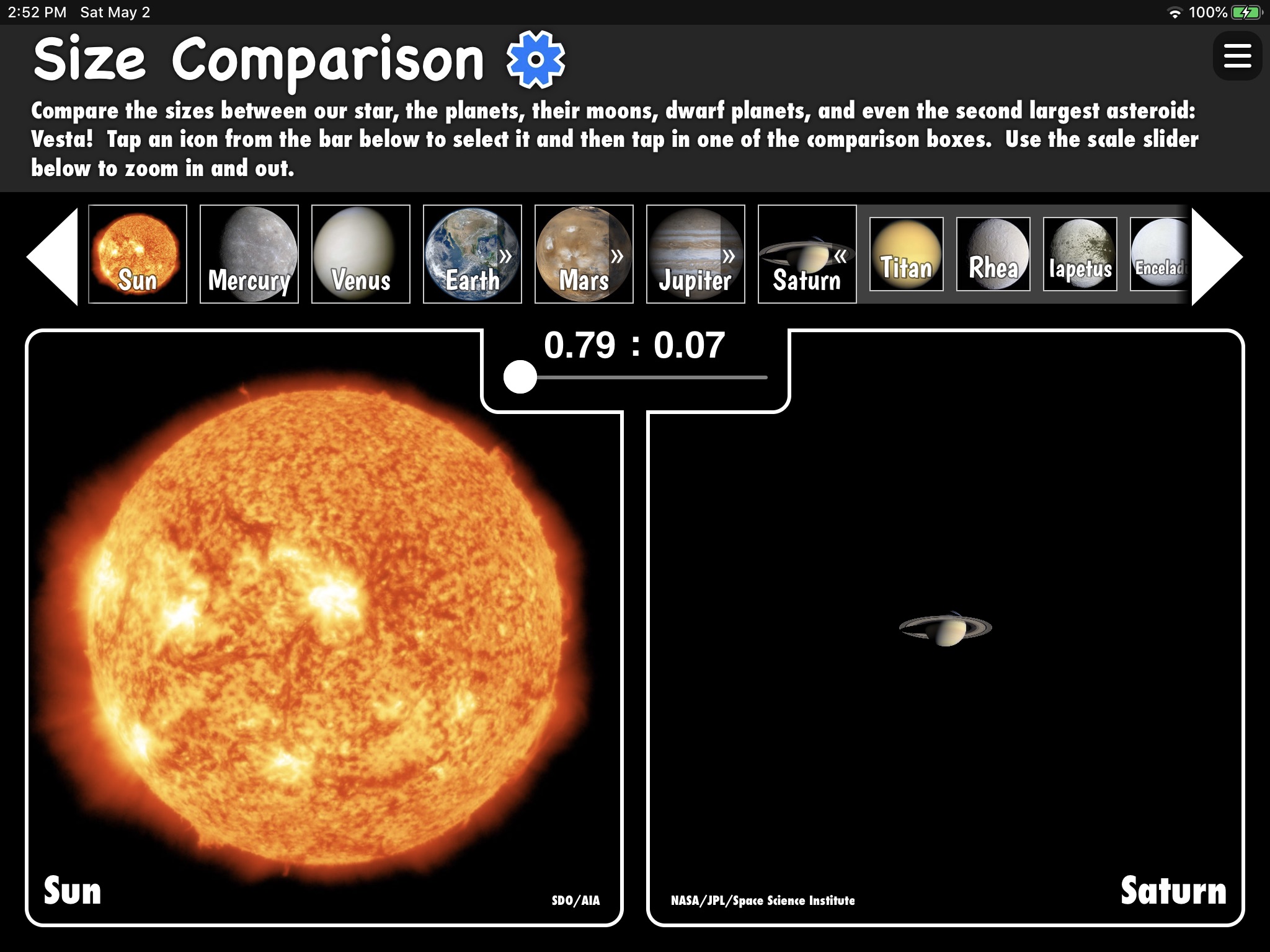 Interactive Minds Solar System screenshot 2