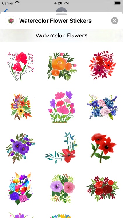 Watercolor Flower Stickers