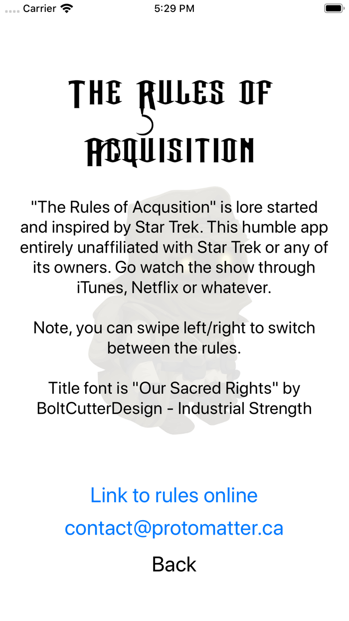 The Rules of Acquisition