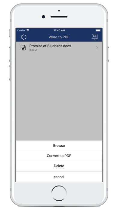 PDF speed converter Screenshot on iOS
