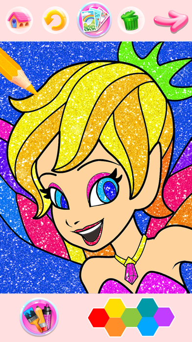 How to cancel & delete Rainbow Glitter Coloring Book from iphone & ipad 4