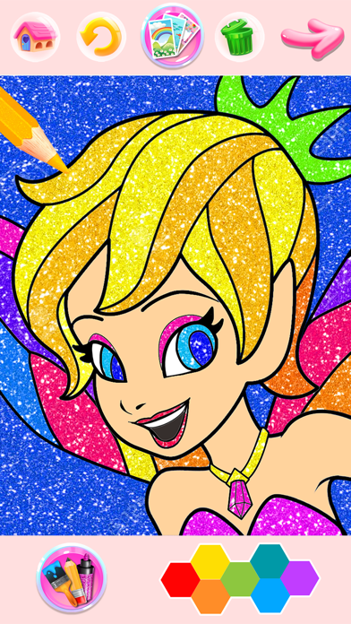 Rainbow Glitter Coloring Book screenshot 4