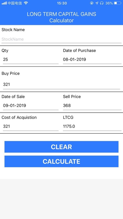 Long Term Capital Gain Tax Cal