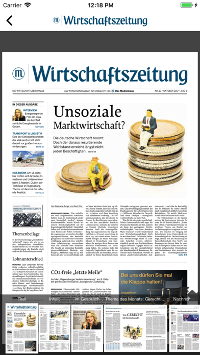 Wirtschaftszeitung screenshot 2