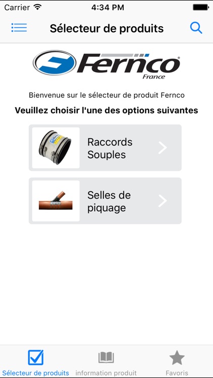 Sélecteur de produit Fernco