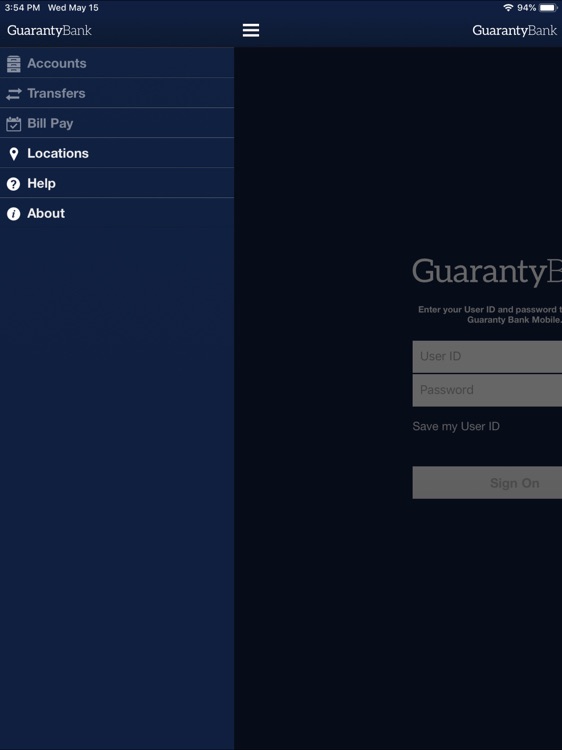 GuarantyBank for Tablet