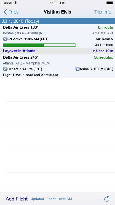 Flight Update Pro - Live Flight Status, Alerts + Trip Sync Screenshot 2