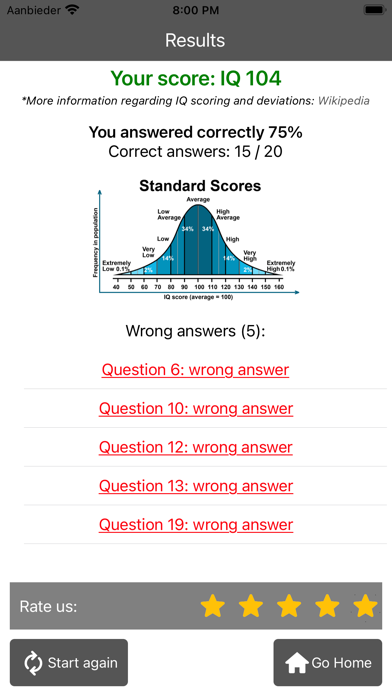 Perfect IQ Test Pro Screenshot