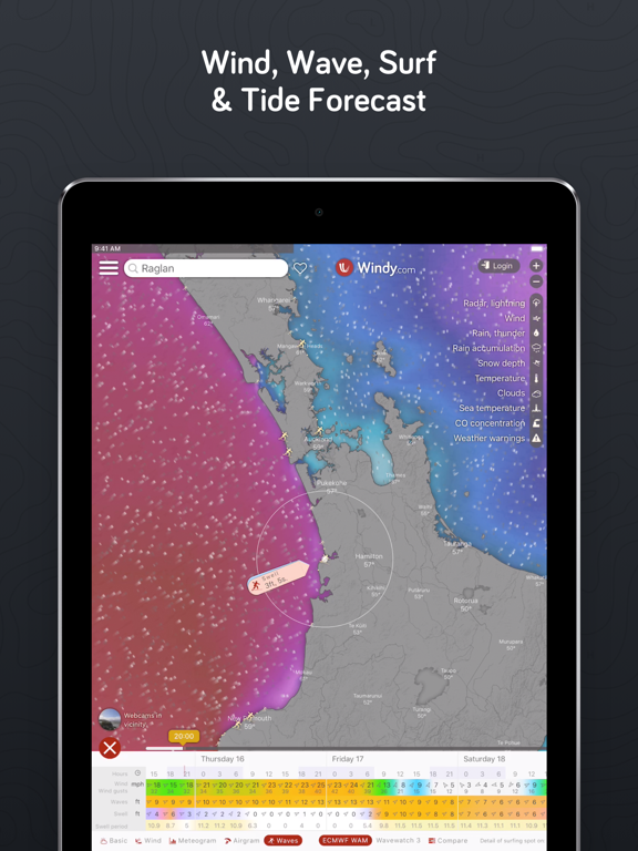 iPad Image of Windy.com
