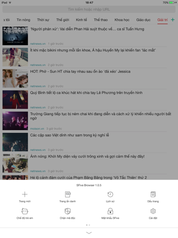 SFive Browser - náhled