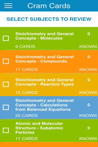 DAT General Chem Cram Cards - náhled