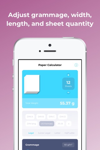 Paper Weight Calculator Pro screenshot 3