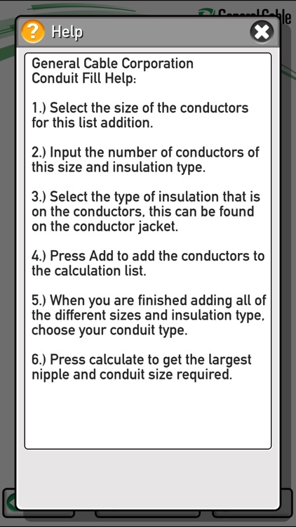General Cable Conduit Fill screenshot-4