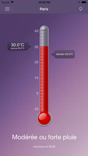 Capture d'écran de Thermo - Température sur iPhone 1