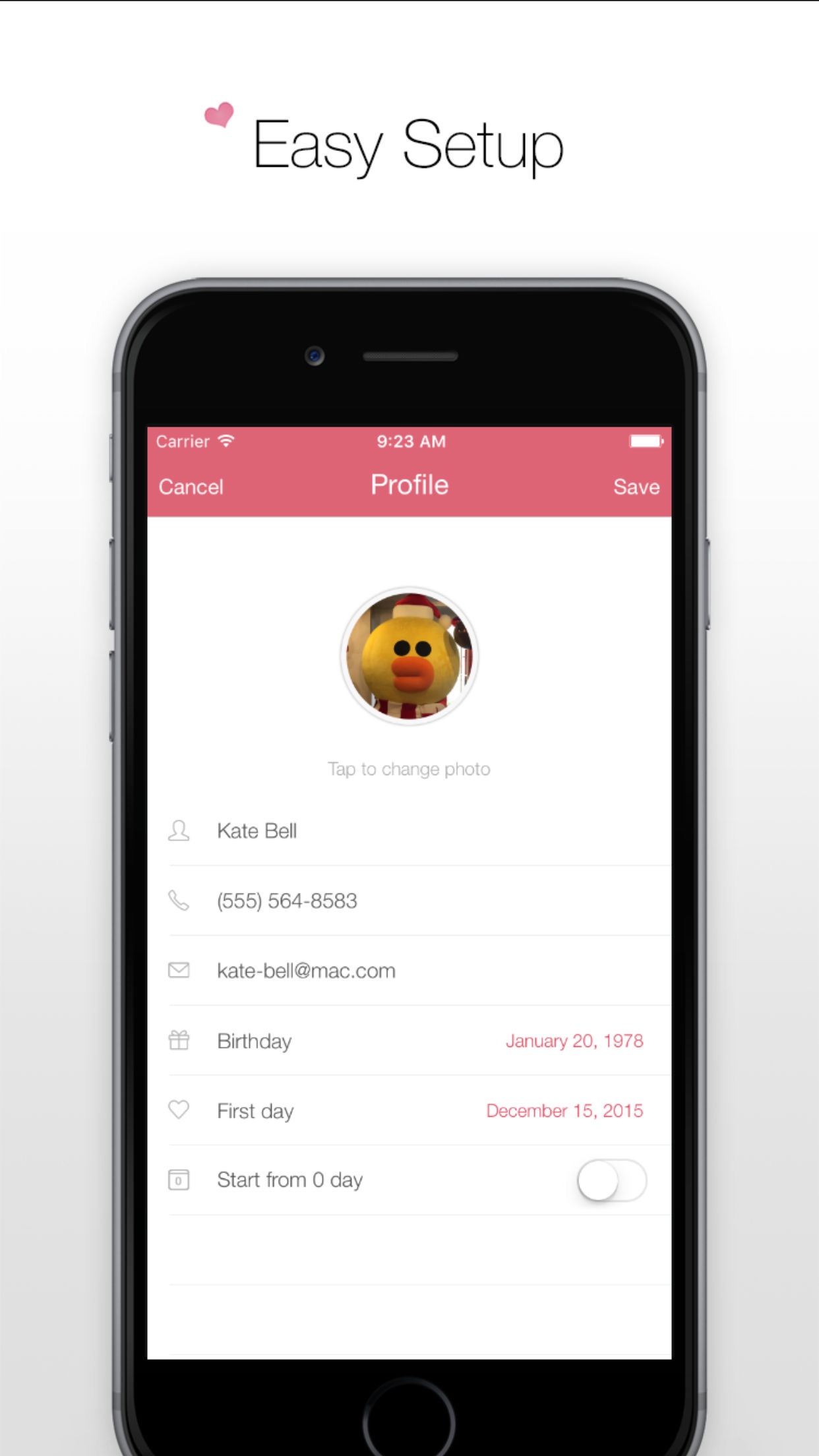Screenshot do app My Luv for couples
