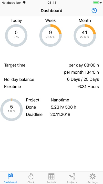 Nanotime Light - Time tracker