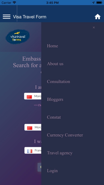 VISA travel forms and tools screenshot-3