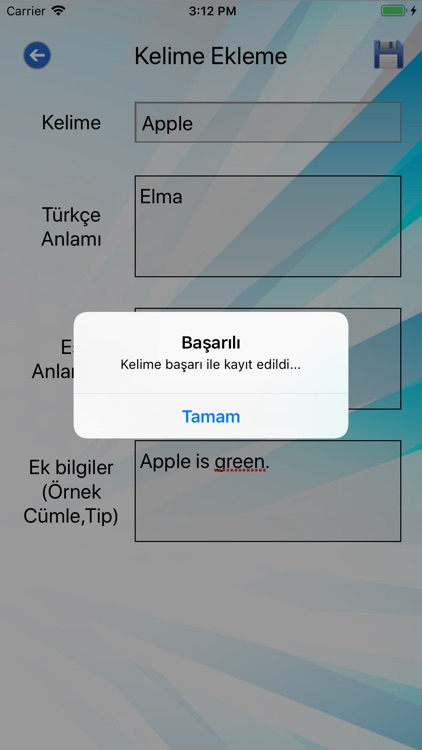 İngilizce Kelime Kaydet screenshot-3