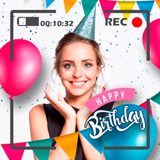 Happy Birthday Video Maker gif Icon