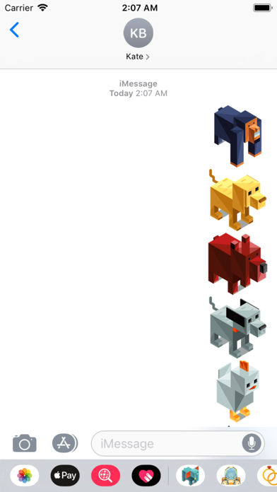 Animals Isometric Stickers screenshot 2