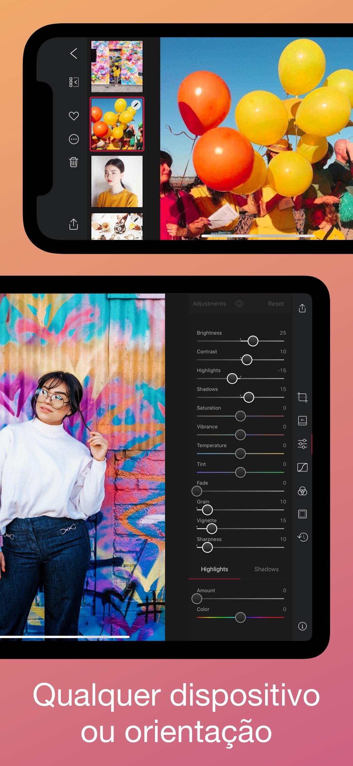 Screenshot do app Darkroom – Photo Editor
