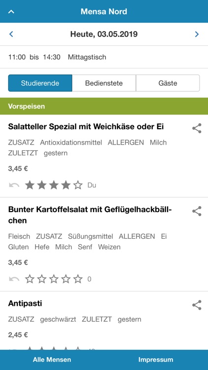 Mensa Berlin Mensaplan